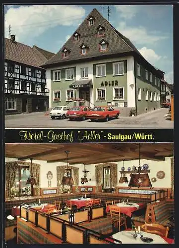 AK Saulgau /Württ., Hotel und Gasthof Adler, Hauptstrasse 41