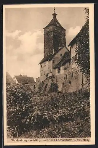 AK Waldenburg / Württ., Blick auf Lachnerturm