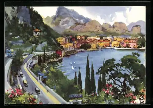Künstler-AK Riva Del Garda, Veduta panoramica