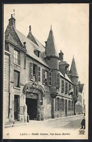 AK Laon, Vieille Maison, Rue Saint-Martin