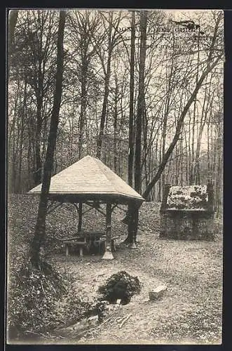 AK Nouvion-en-Thiérache, Fontaine Caroline dans le Foret