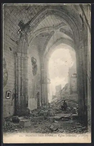 AK Moussy-sur-Aisne, Èglise, intérieure