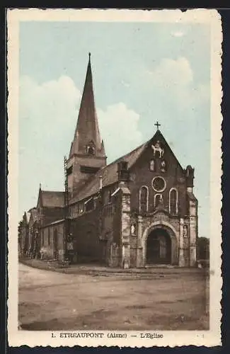 AK Etreaupont /Aisne, L`Eglise