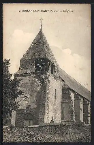 AK Brissay-Choigny /Aisne, L`Église