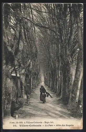 AK Villers-Cotterets, Le Parc, Allée des Soupirs