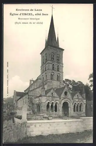 AK Urcel /Laon, L`Église, coté face