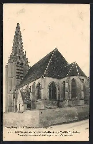 AK Taillefontaine /Villers-Cotterets, L`Eglise, vue d`ensemble