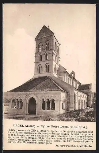 AK Urcel /Aisne, Eglise Notre-Dame