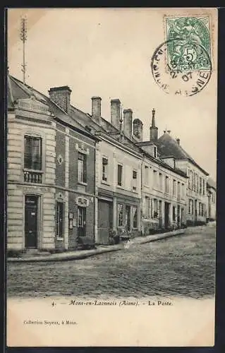 AK Mons-en-Laonnois, La Poste