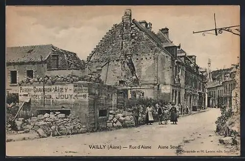 AK Vailly /Aisne, Rue d`Aisne