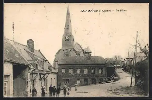 AK Agnicourt /Aisne, La Place