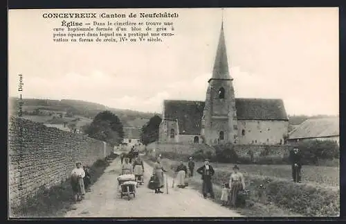 AK Concevreux /Neufchâtel, L`Église