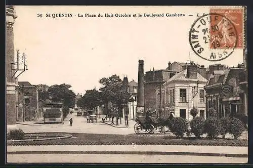 AK St Quentin, La Place du Huit-Octobre et le Boulevard Gambatta