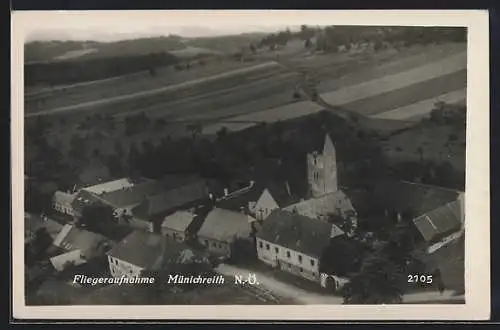 AK Münichreith /N.-Ö., Ortsansicht aus der Vogelschau