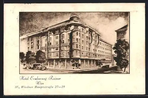 AK Wien IV, Hotel Erzherzog Rainer