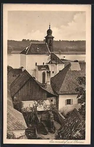 AK Emmersdorf a. d. Donau, Blick zur Kirche