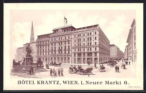 AK Wien, Hotel Krantz, Neuer Markt 6