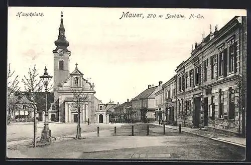 AK Mauer, Hauptplatz mit Kirche