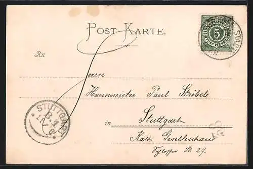 AK Niedernau, Blick auf Villen und Anlagen