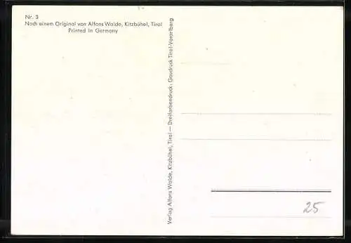 Künstler-AK sign. A.Walde: Einsamer Berghof