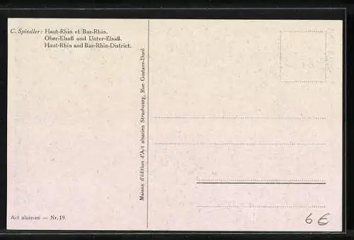Künstler-AK sign. C. Spindler: Ober-Elsass und Unter-Elsass, Zwei Frauen in Trachten
