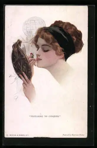 Künstler-AK Harrison Fisher: Preparing to Conquer