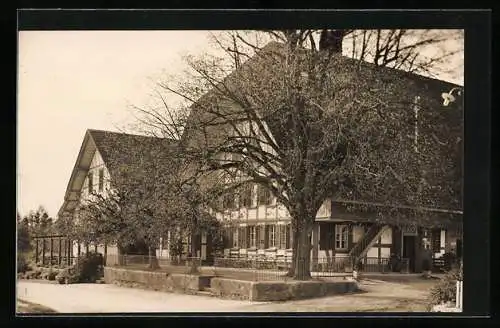 AK Wohlen, Strassenpartie am Gasthof zum Kreuz