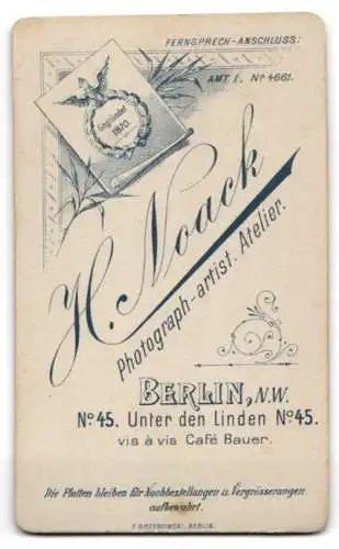 Fotografie H. Noack, Berlin, Unter den Linden 45, Zwei Kinder in eleganter Kleidung