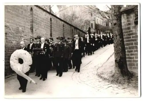 6 Fotografien Keidel-Daiker, Hechingen, Ansicht Hechingen, Trauerzug zur Beisetzung des Kronprinz Wilhelm von Preussen