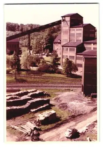 10 Fotografien unbekannter Fotograf, Ansicht Gross Döhren, Eisenerzgrube Fortuna, Förderturm & Bergwerk-Anlagen, Bergmann