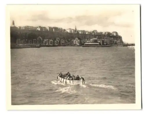 10 Fotografien unbekannter Fotograf, Ansicht Helgoland, Ober - und Unterland, Gesamtansicht, Reede mit Dünen u.a.