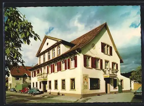 AK Biberach /Kinzigtal, Gasthof und Hotel zur Sonne, VW-Käfer