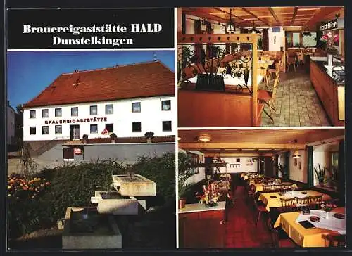 AK Dischingen-Dunstelkingen, Brauereigaststätte Hald, Innenansichten