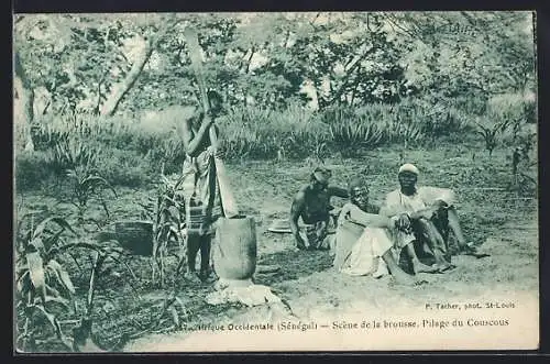 AK Senegal, Pilage du Couscous, Afrikaner stellen Couscous her