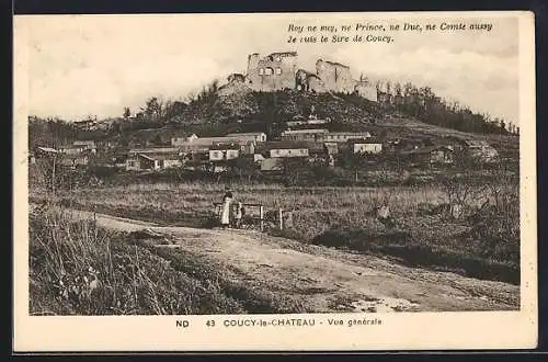 AK Coucy-le-Chateau, Vue générale