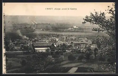 AK Crouy /Aisne, Panorama avant la Guerre