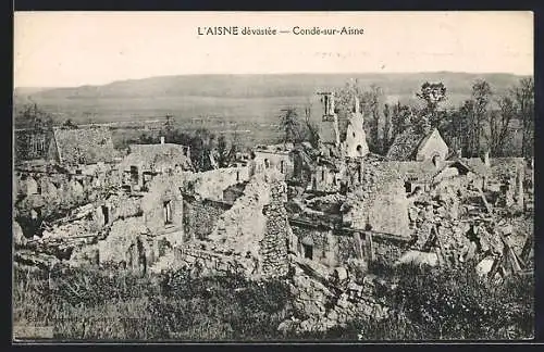 AK Condé-sur-Aisne, Panorama