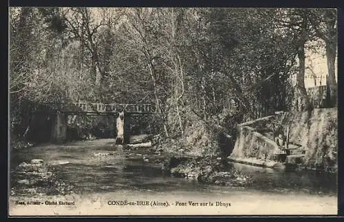 AK Condé-en-Brie /Aisne, Pont Vert sur la Dhuys