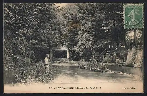 AK Condé-en-Brie /Aisne, Le Pont Vert