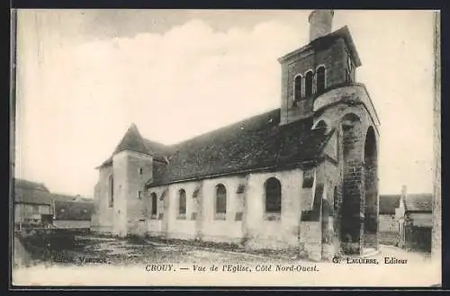 AK Crouy, Vue de l`Eglise, Côté Nord-Ouest