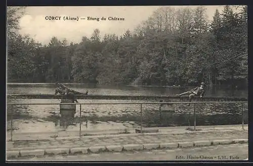 AK Corcy /Aisne, Etang du Château