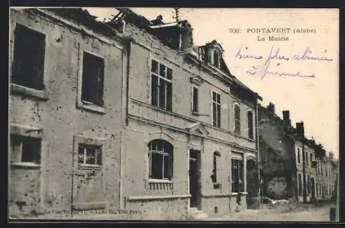 AK Pontavert /Aisne, La Mairie