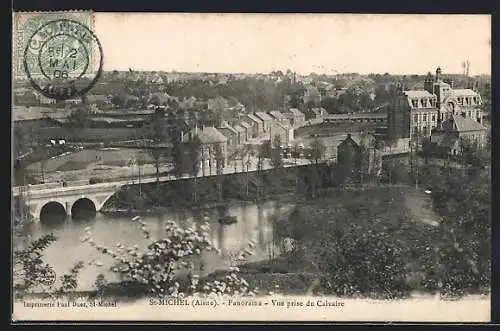 AK St-Michel /Aisne, Panorama, Vue prise du Calvaire