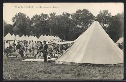 AK Sissone, Camp de Sissone, Le Repos sous les Tentes