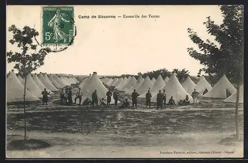 AK Sissone, Camp de Sissone, Ensemble des Tentes