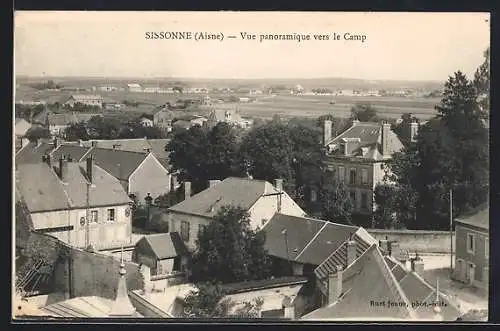 AK Sissone /Aisne, Vue panoramique vers le Camp