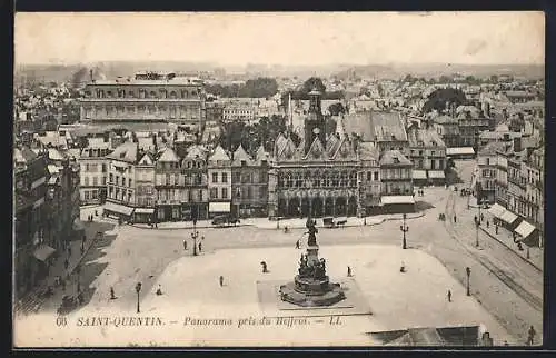 AK Saint-Quentin, Panorama prise du Beffroi