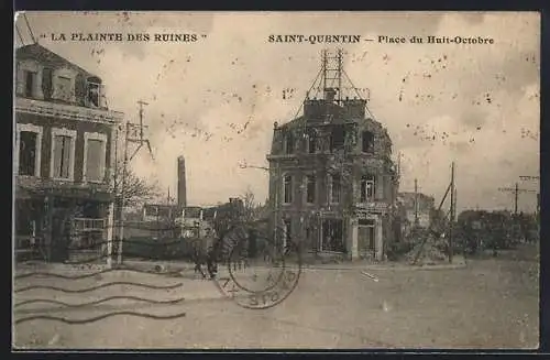 AK Saint-Quentin, Place du Huit-Octobre, La Plainte des Ruines