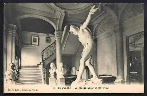 AK St-Quentin, Le Musee Lecuyer, Interieur