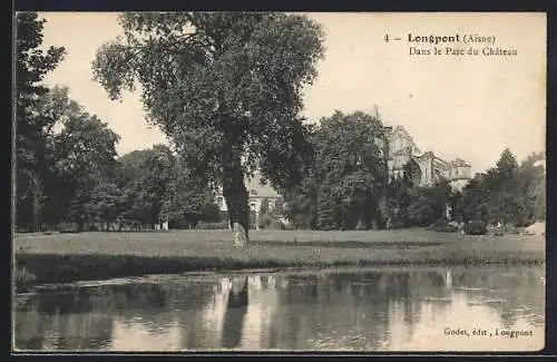 AK Longpont /Aisne, Dans le Parc du Château